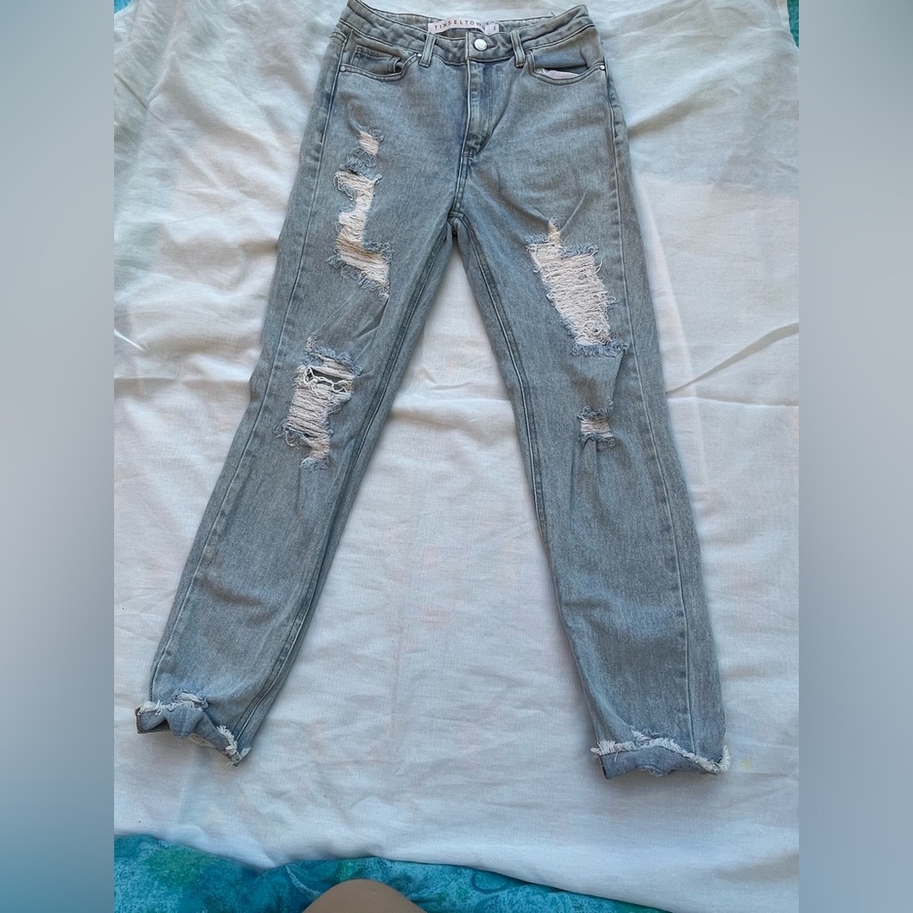 Distressed Light Blue Women's Jeans
